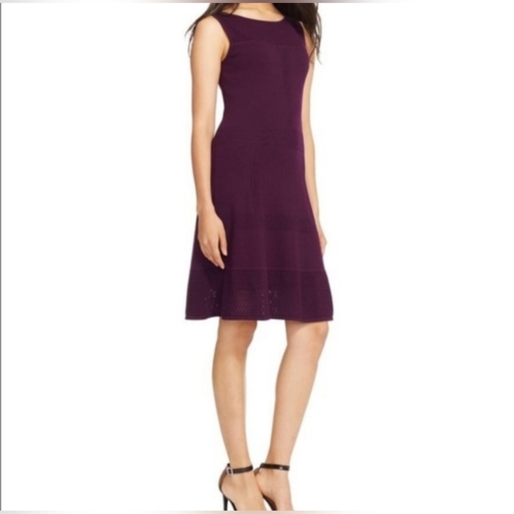Lauren Ralph Lauren Women's Plum Knit Dress Size M